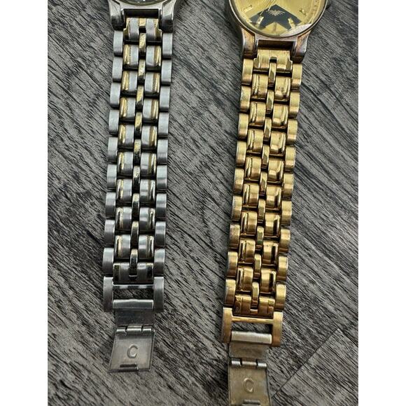 Rare Vintage Citizen Gold And Black Dial Watch Men’s Lot Of Two Embossed Glass - Picture 7 of 16